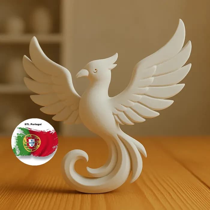 STL - Figura de Fenix Estilizado render 2