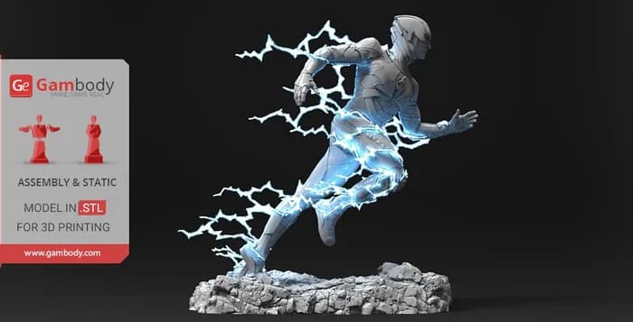 STL - Figura de Flash corriendo