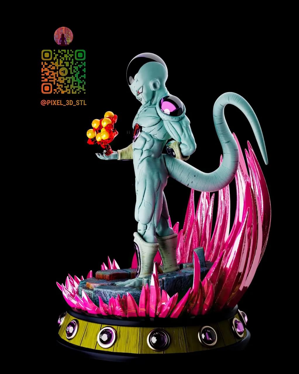 STL - Figura de Frieza de Dragon Ball render 3
