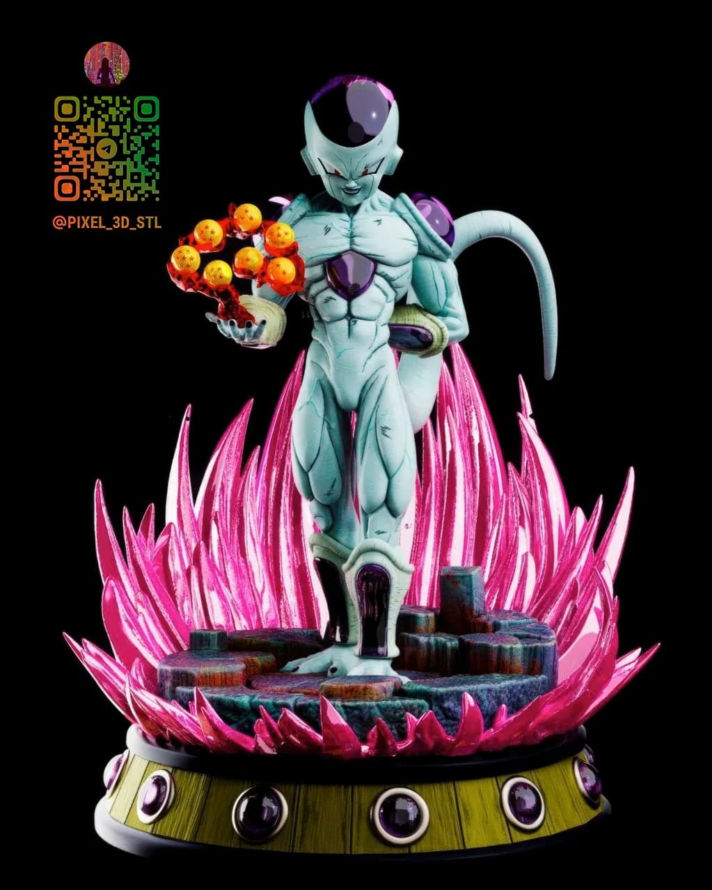 STL - Figura de Frieza de Dragon Ball render 4