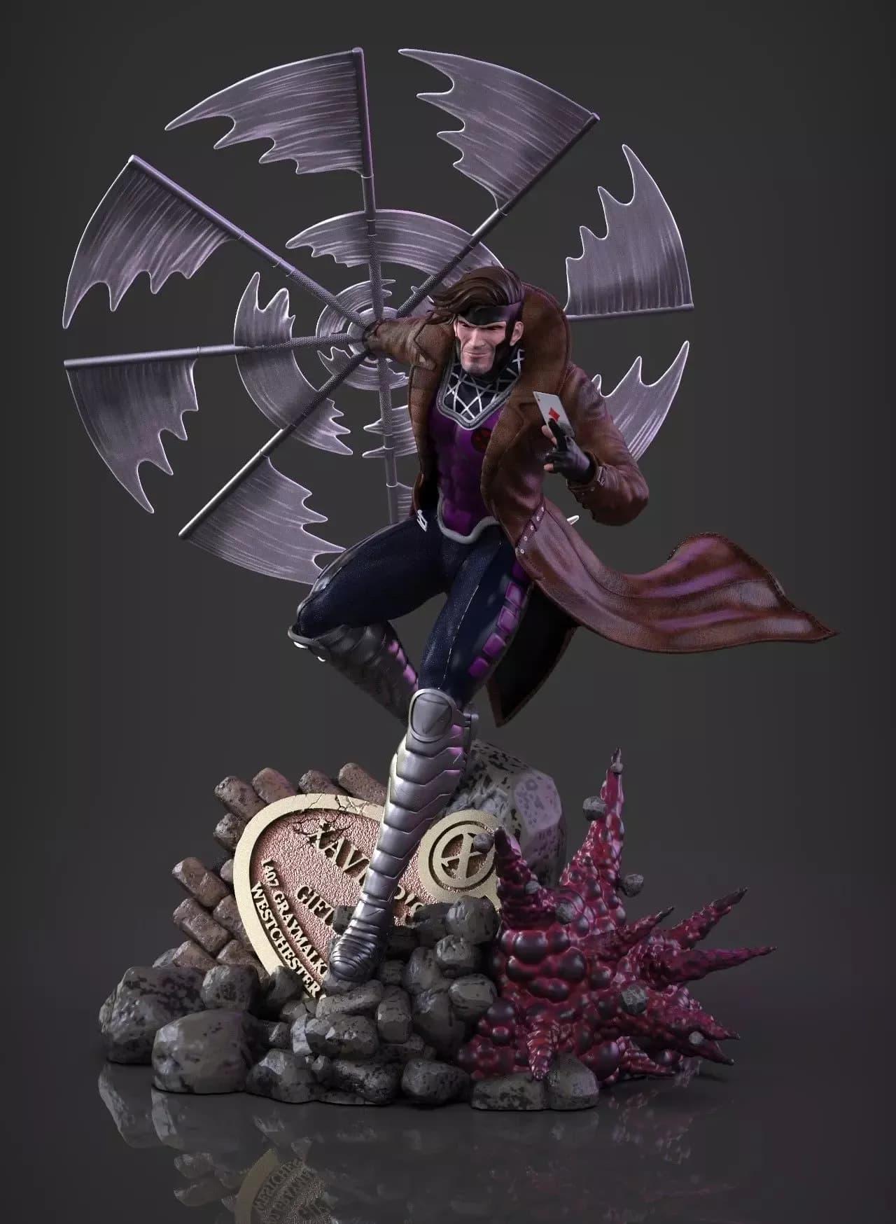 STL - Figura de Gambit render 2