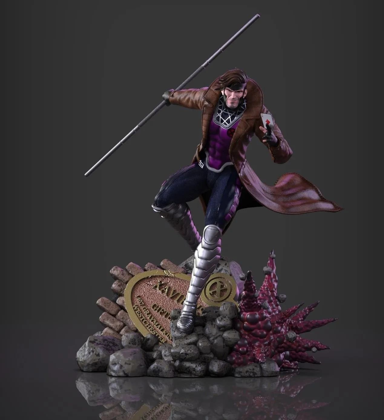 STL - Figura de Gambit render 5