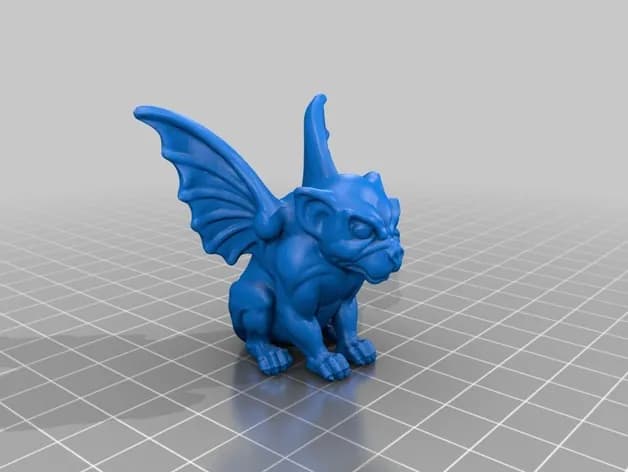 STL - figura de gárgola alada render 2