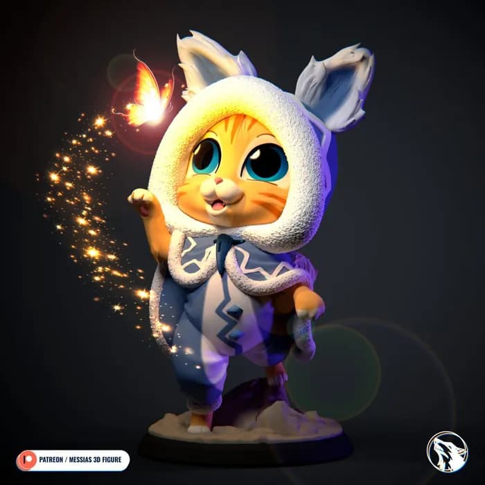 STL - Figura de Gato con Capucha