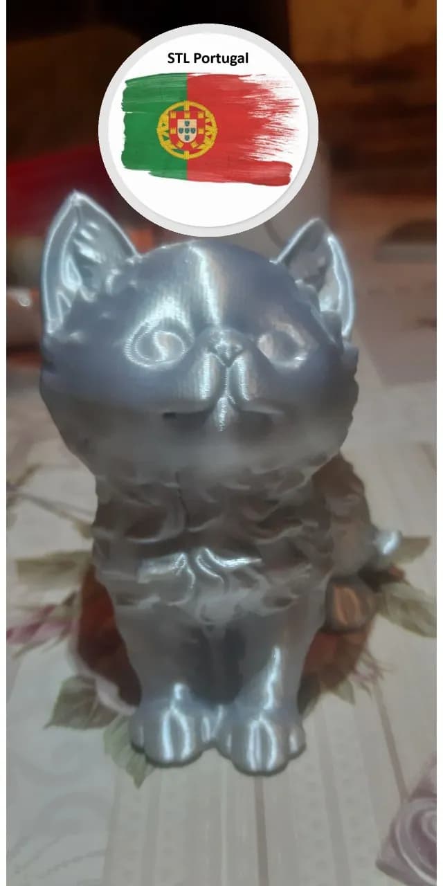 STL - Figura de gato estilizado render 2