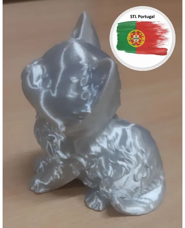 STL - Figura de gato estilizado render 5