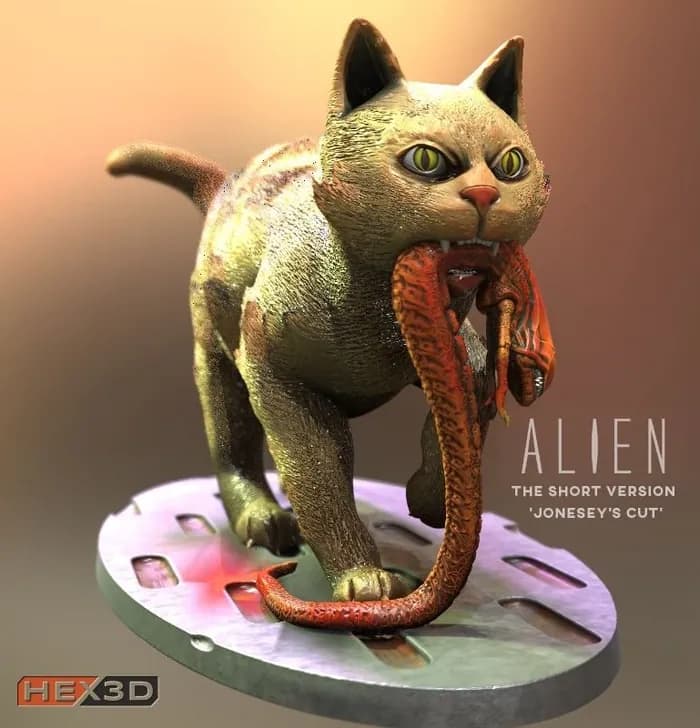 STL - Figura de Gato Jonesy de Alien