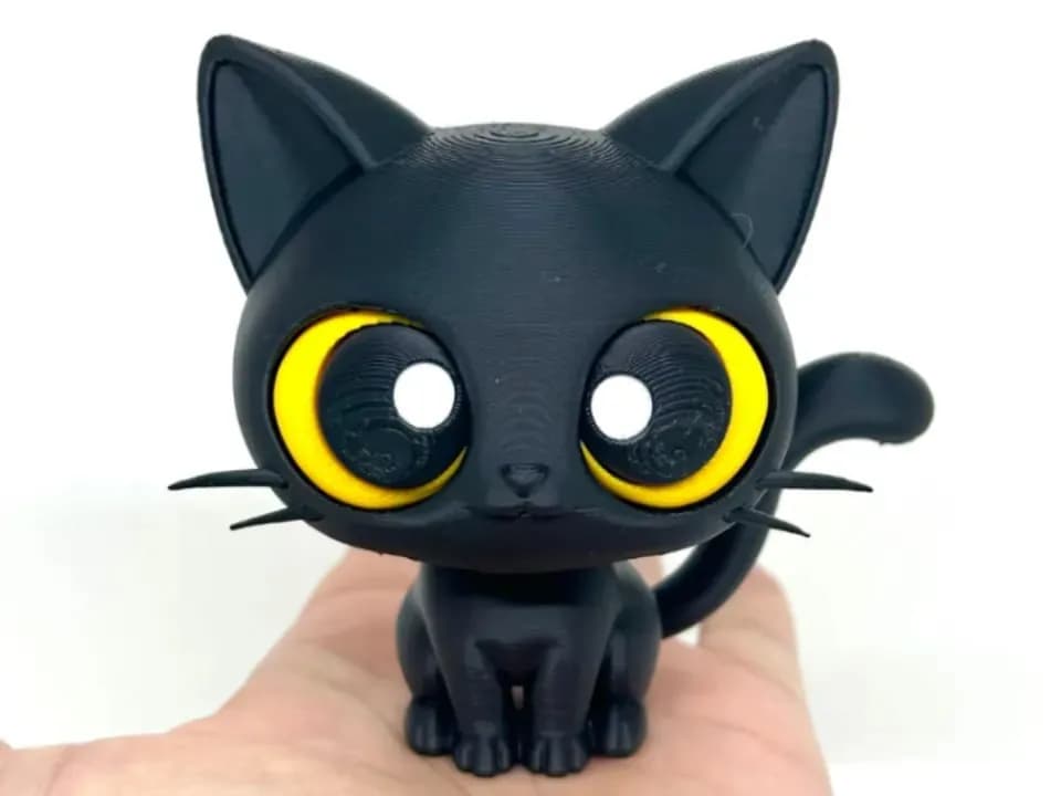 STL - Figura de gato negro estilo anime