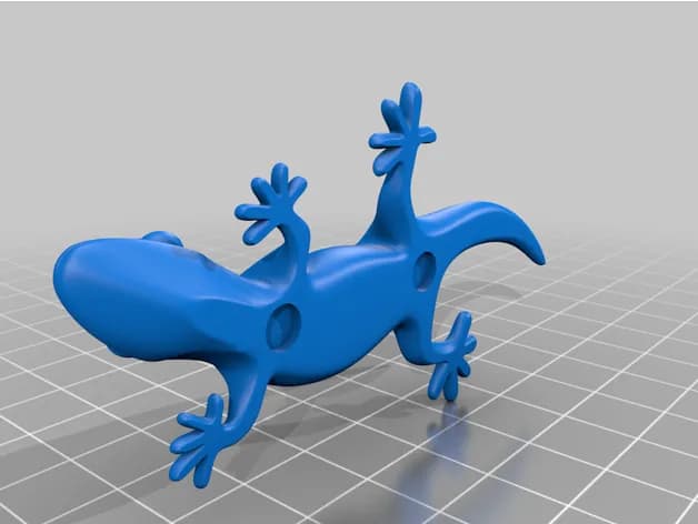 STL - Figura de Gecko con Imán render 2