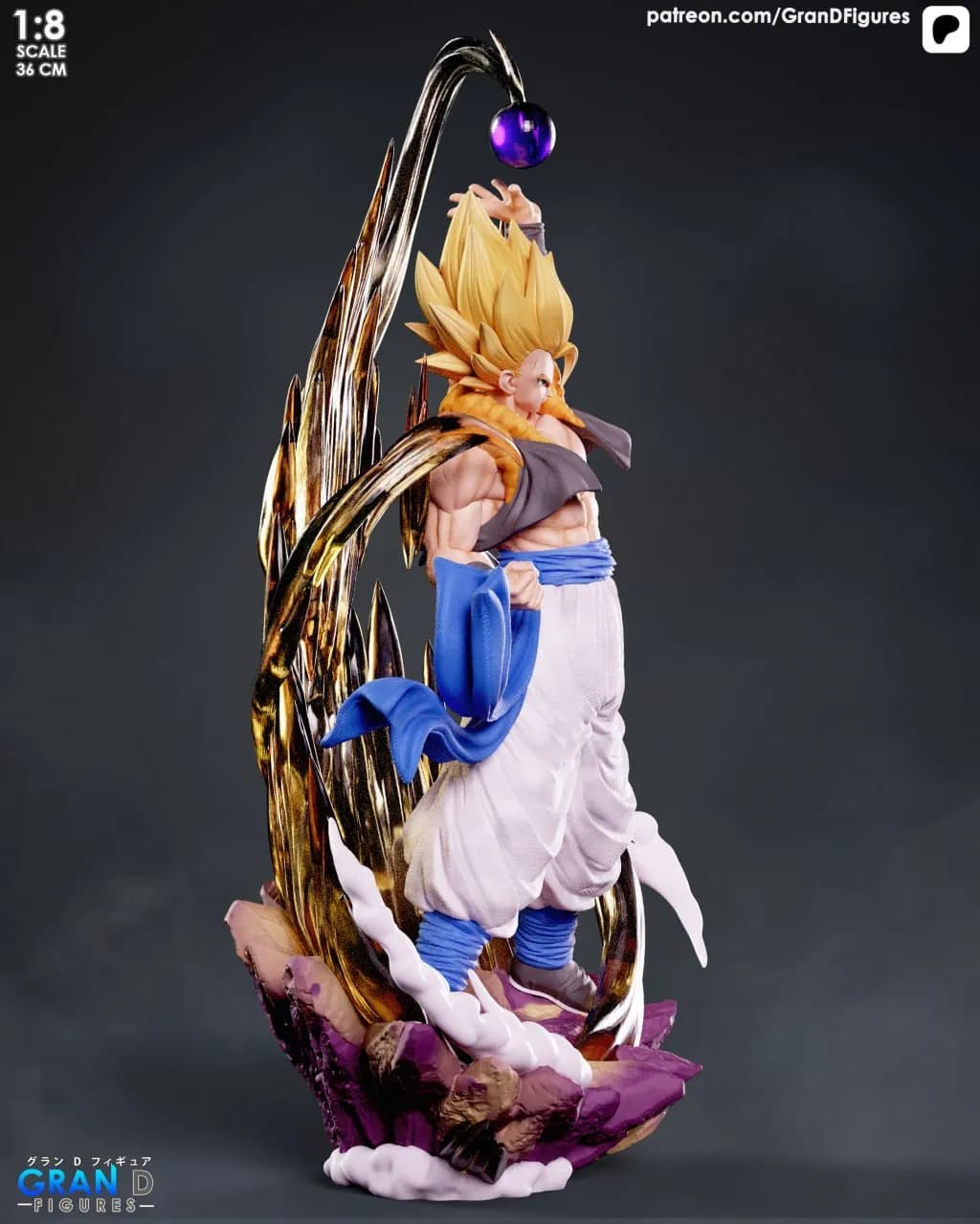 STL - Figura de Gogeta en pose dinámica render 2