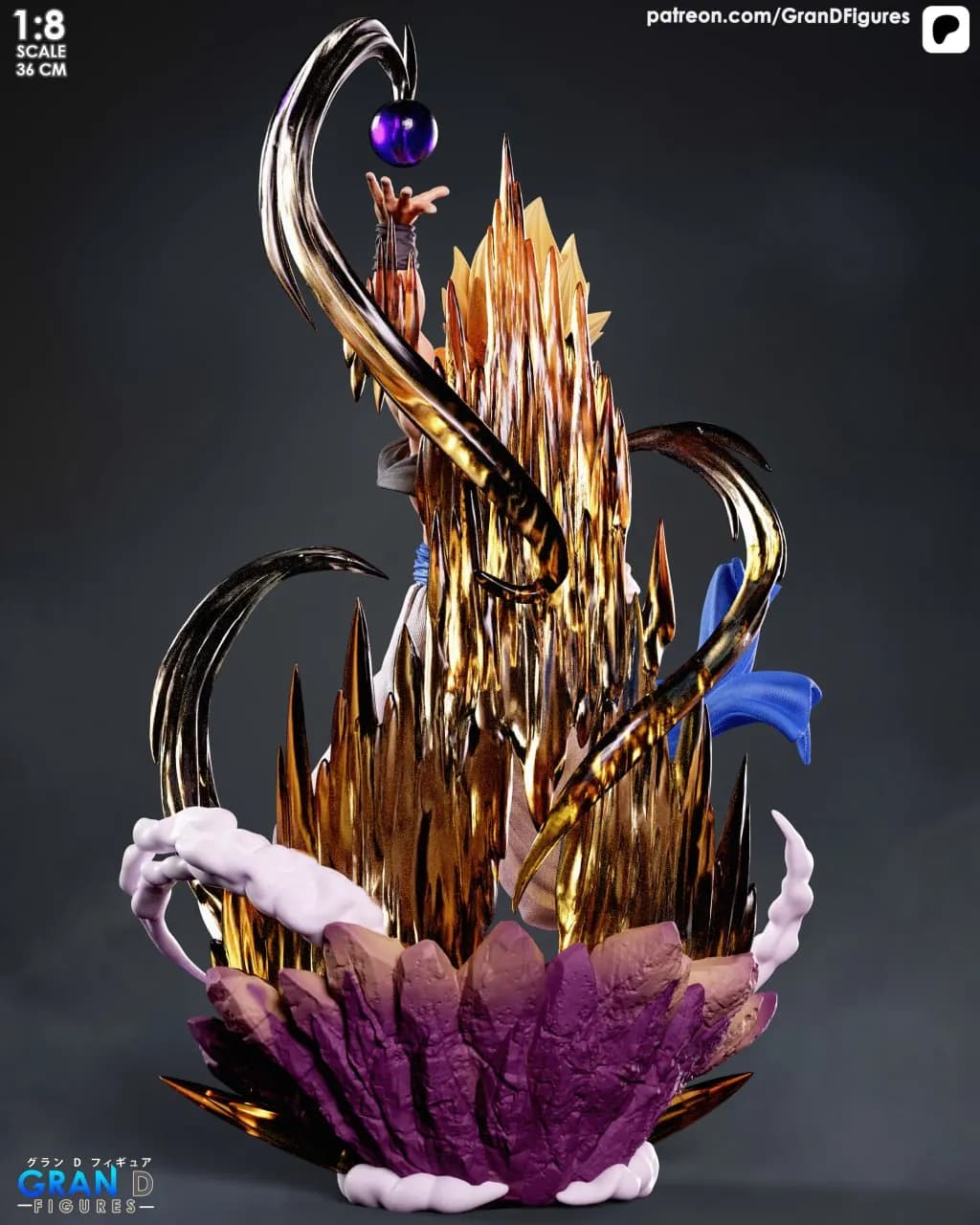 STL - Figura de Gogeta en pose dinámica render 3