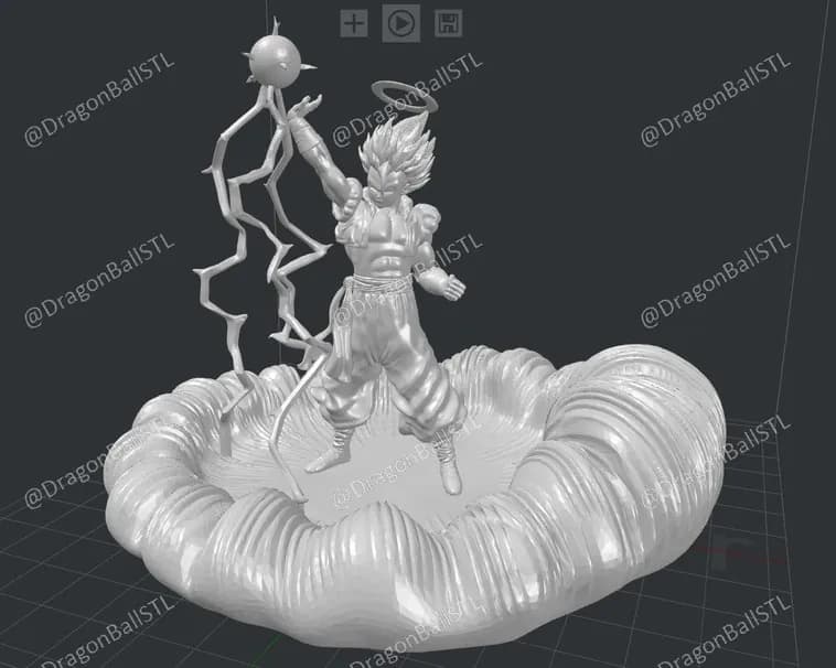 STL - Figura de Gogeta Super Saiyan 4