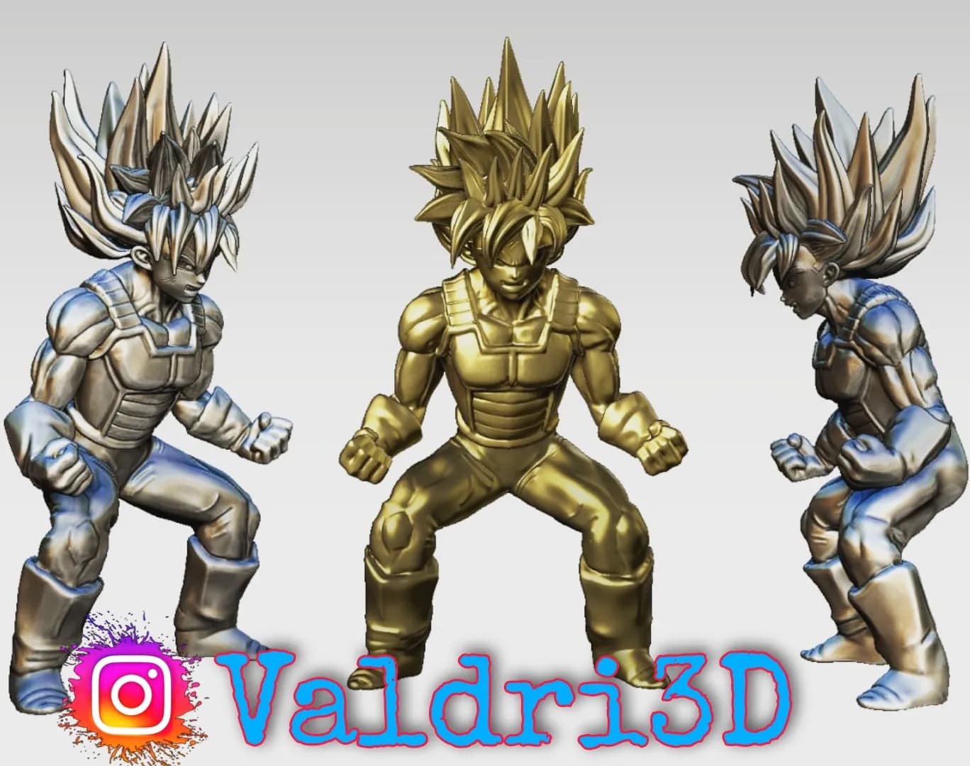 STL - Figura de Gohan SSJ con armadura