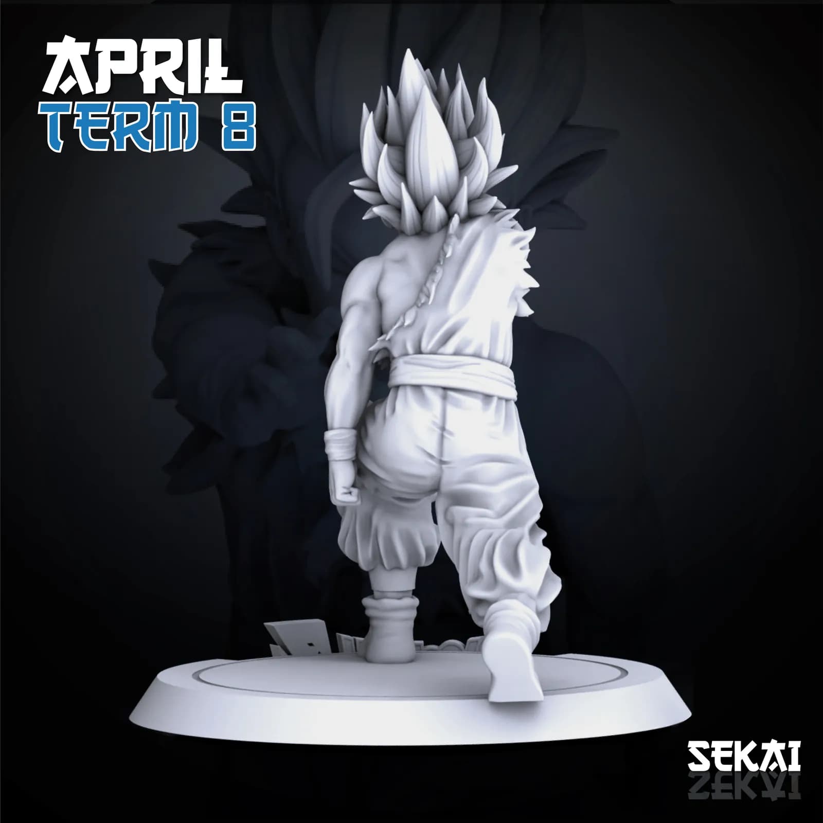 STL - Figura de Gohan Super Saiyan 2 render 4