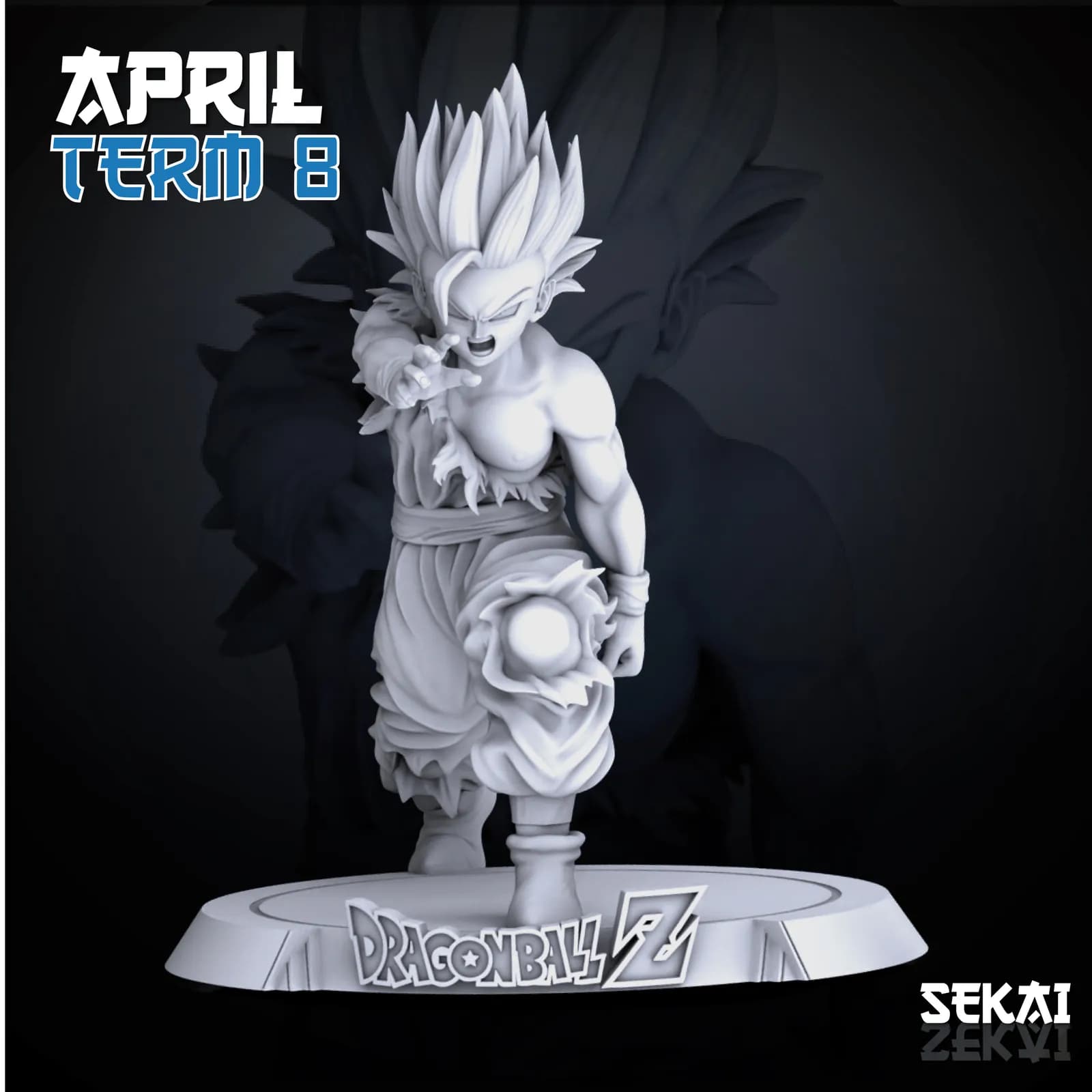 STL - Figura de Gohan Super Saiyan 2 render 5