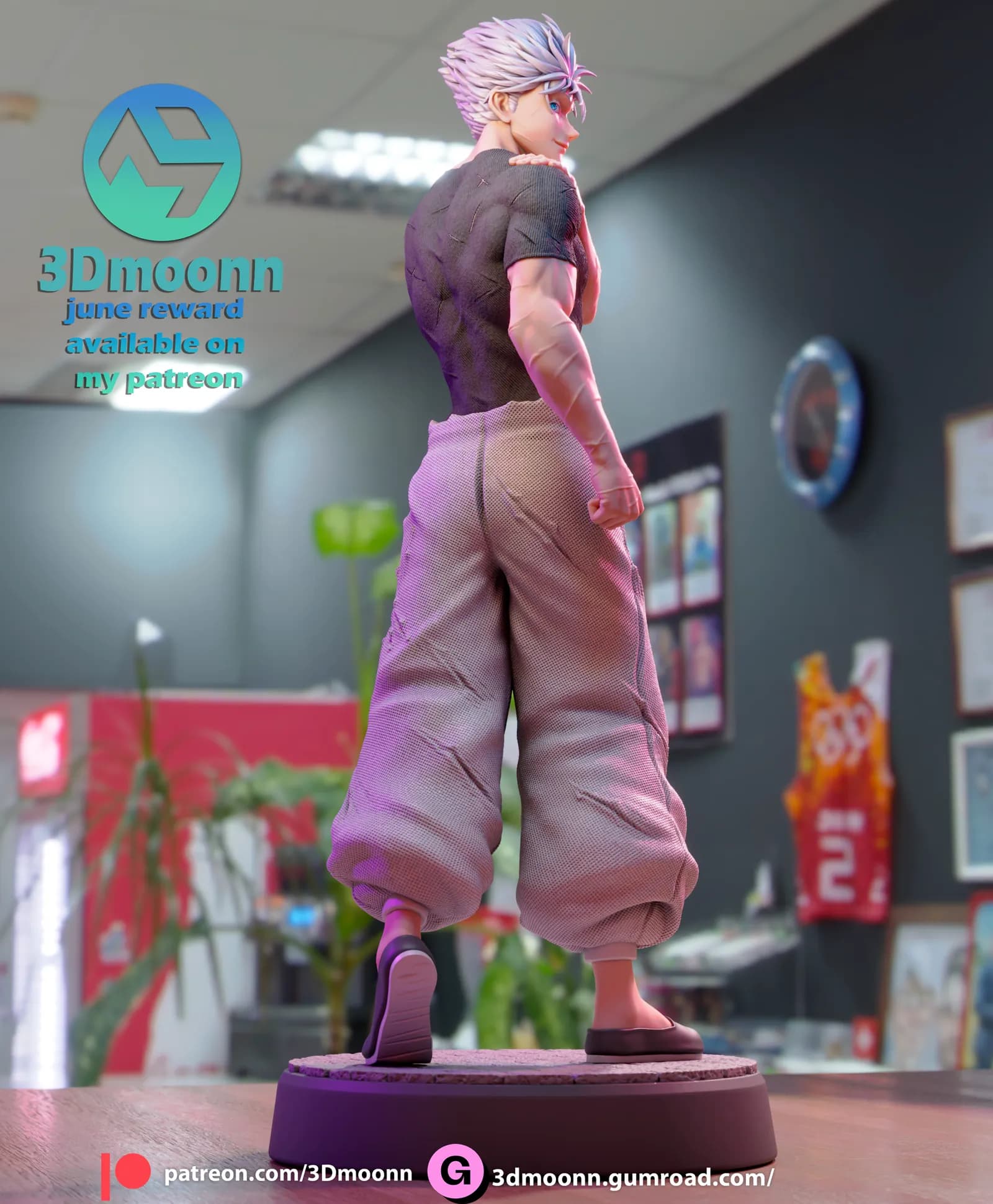 STL - Figura de Gojo Satoru render 2