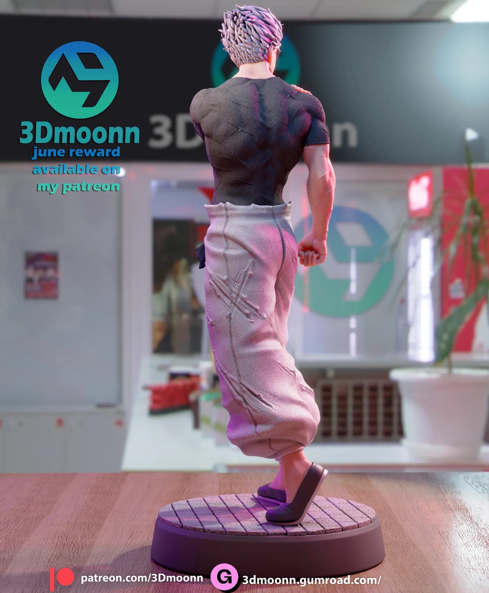 STL - Figura de Gojo Satoru render 3