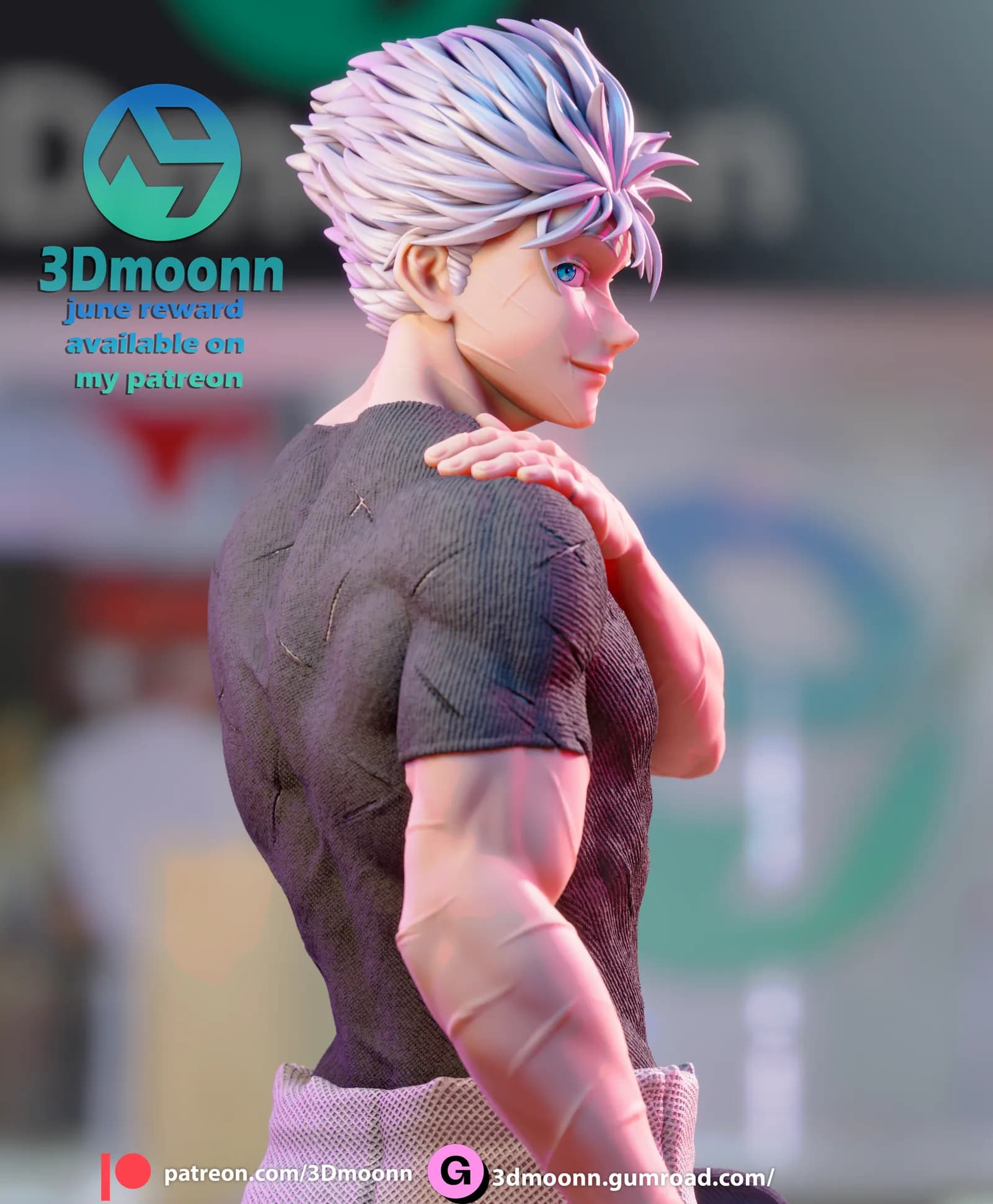 STL - Figura de Gojo Satoru render 5