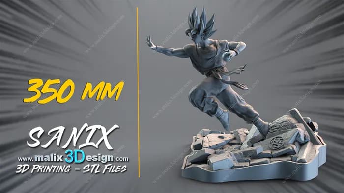 STL - Figura de Goku render 5