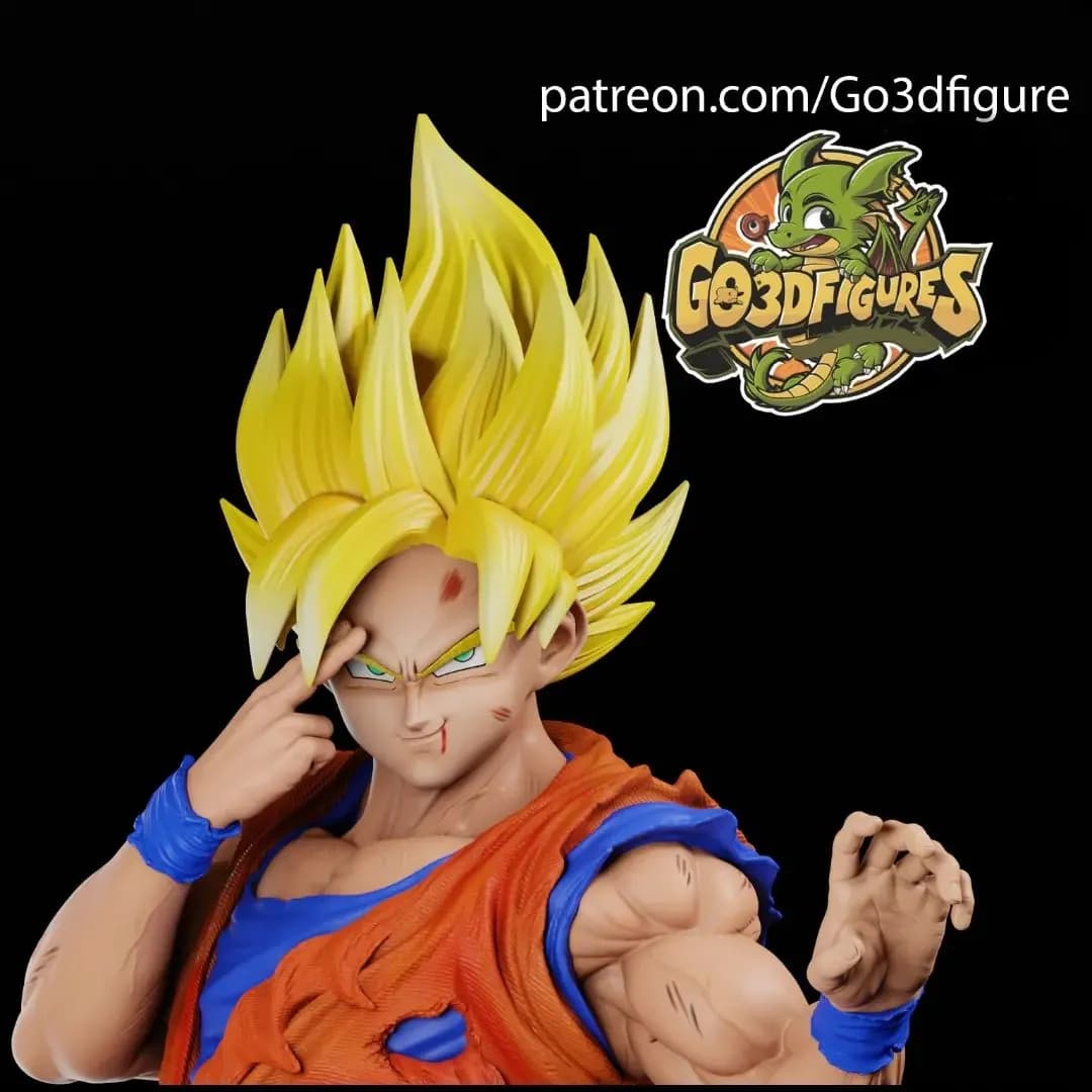 STL - Figura de Goku 4 render 2