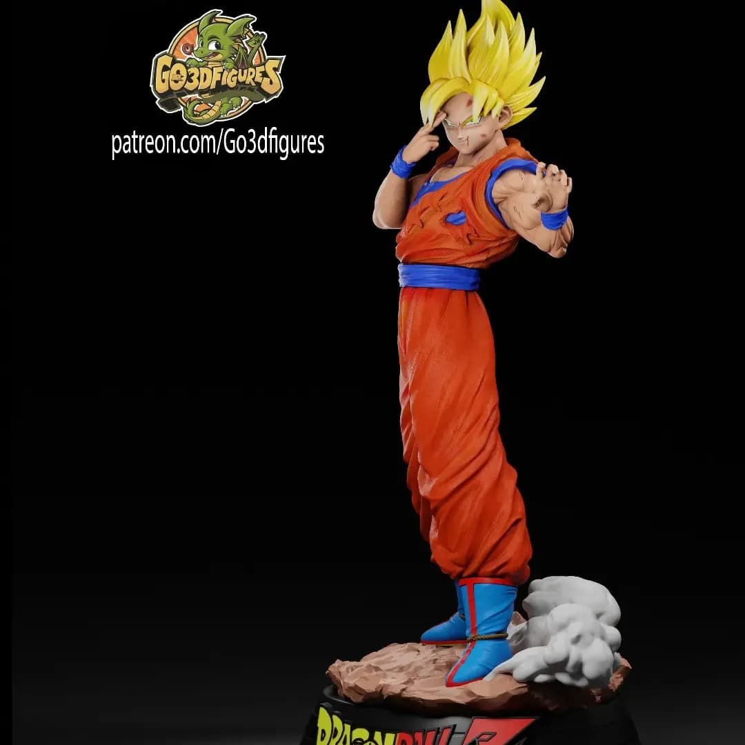 STL - Figura de Goku 4 render 3