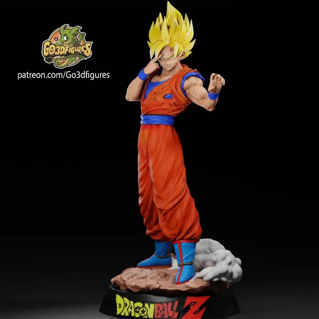 STL - Figura de Goku 4 render 4