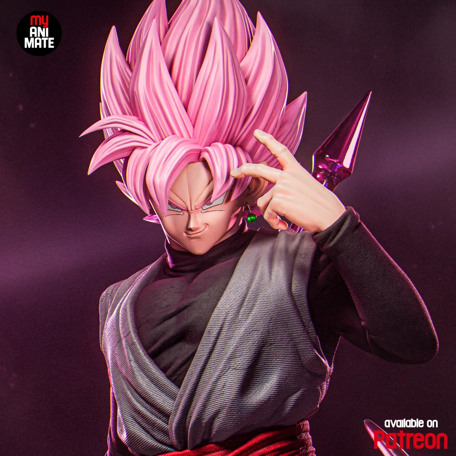 STL - Figura de Goku Black 2 render 2