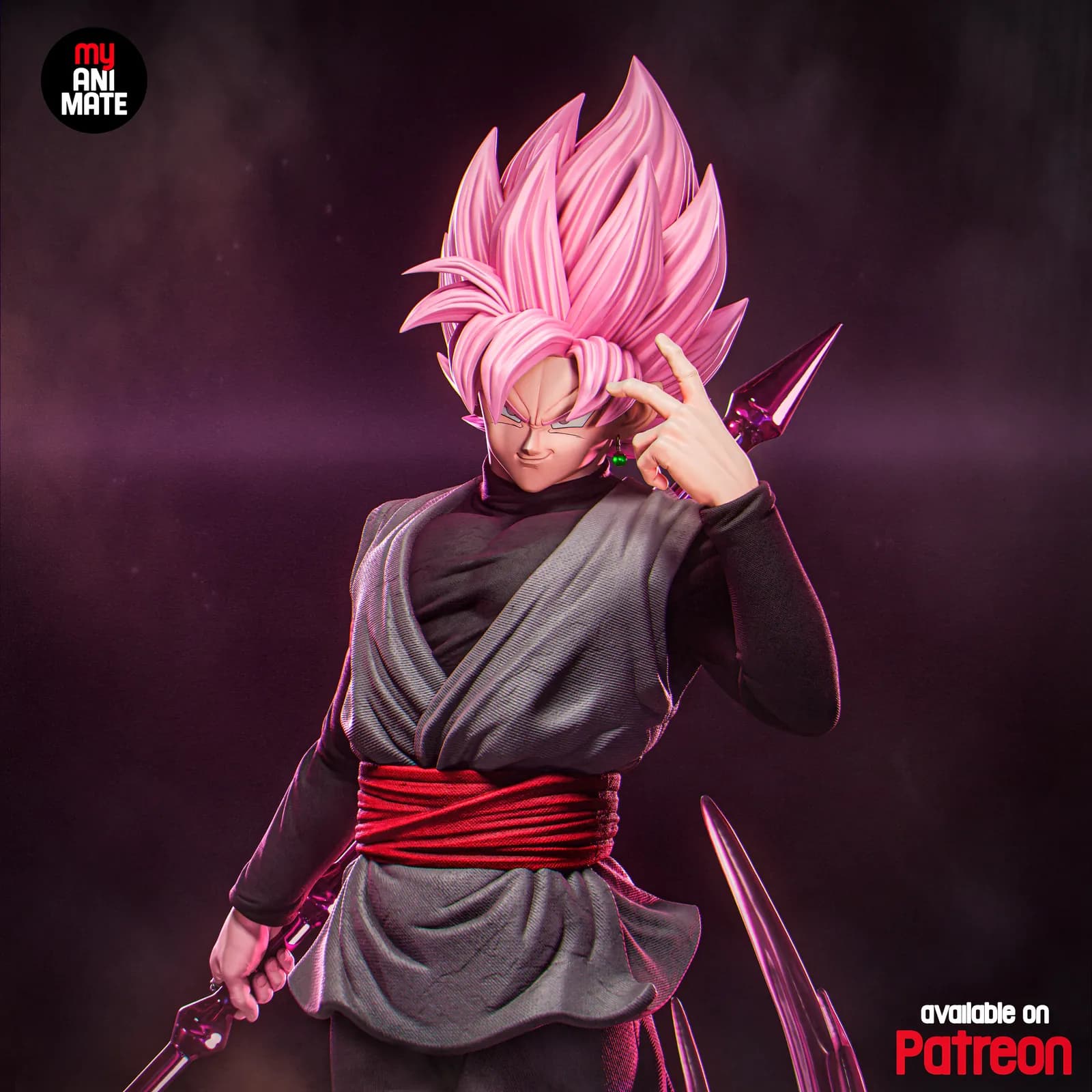 STL - Figura de Goku Black 2 render 3