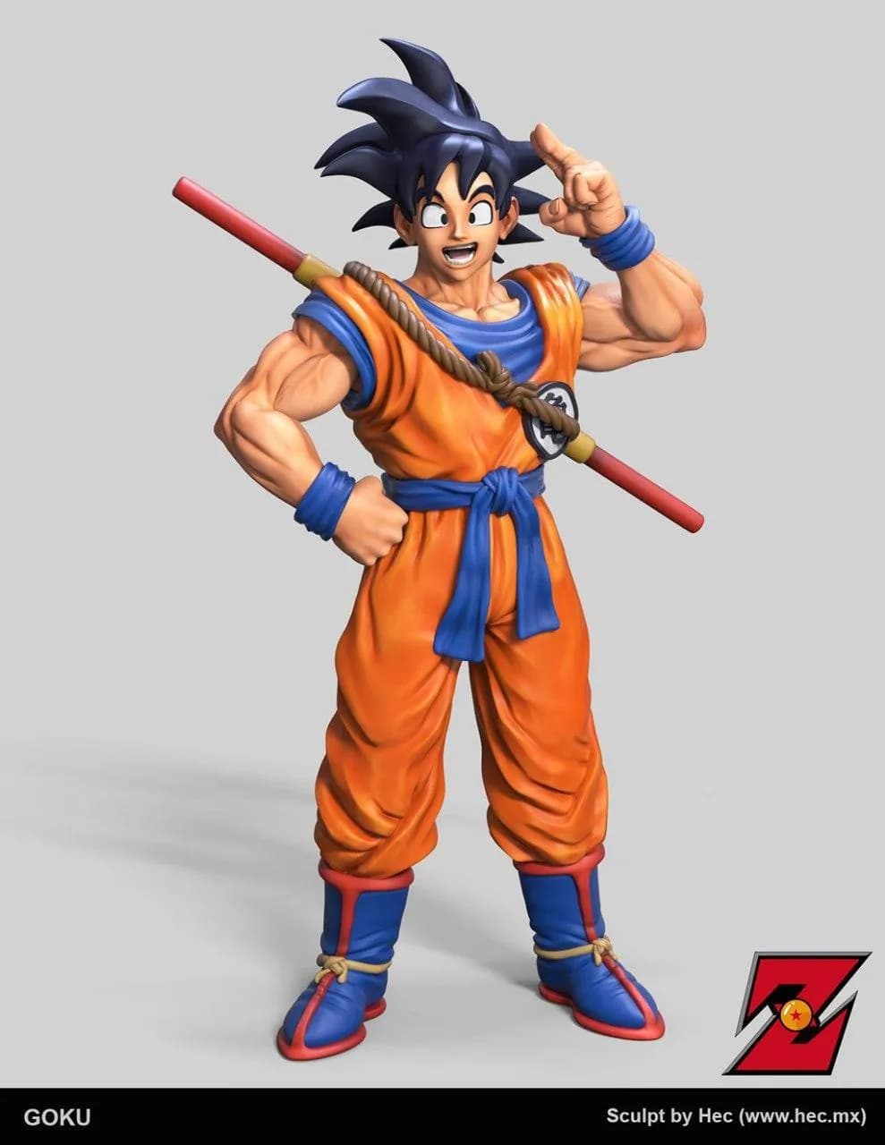 STL - Figura de Goku con bastón