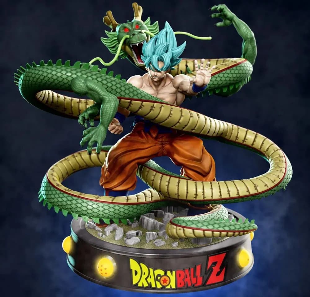 STL - Figura de Goku con Shenron 2
