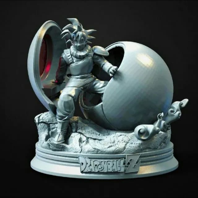 STL - Figura de Goku en cápsula Saiyan