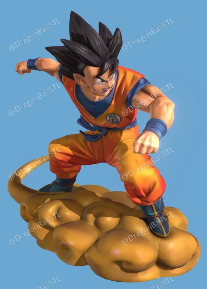STL - Figura de Goku en la Nube Kinto