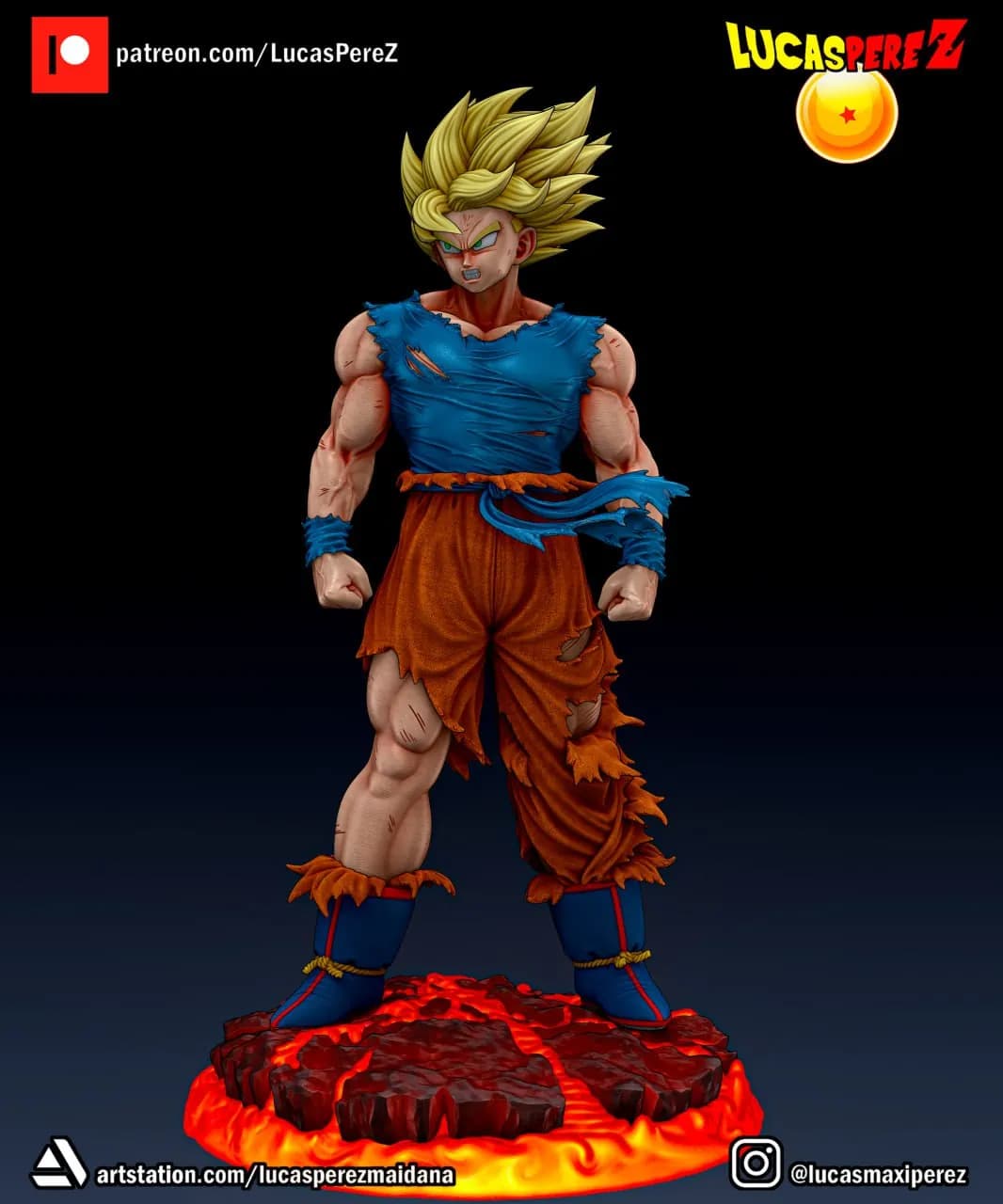 STL - Figura de Goku en Namek