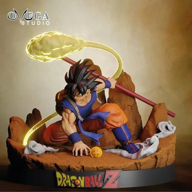 STL - Figura de Goku en pose de batalla