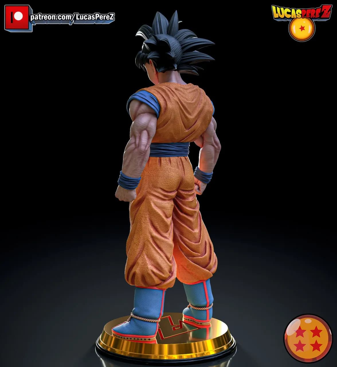 STL - Figura de Goku Guerrero Z render 5