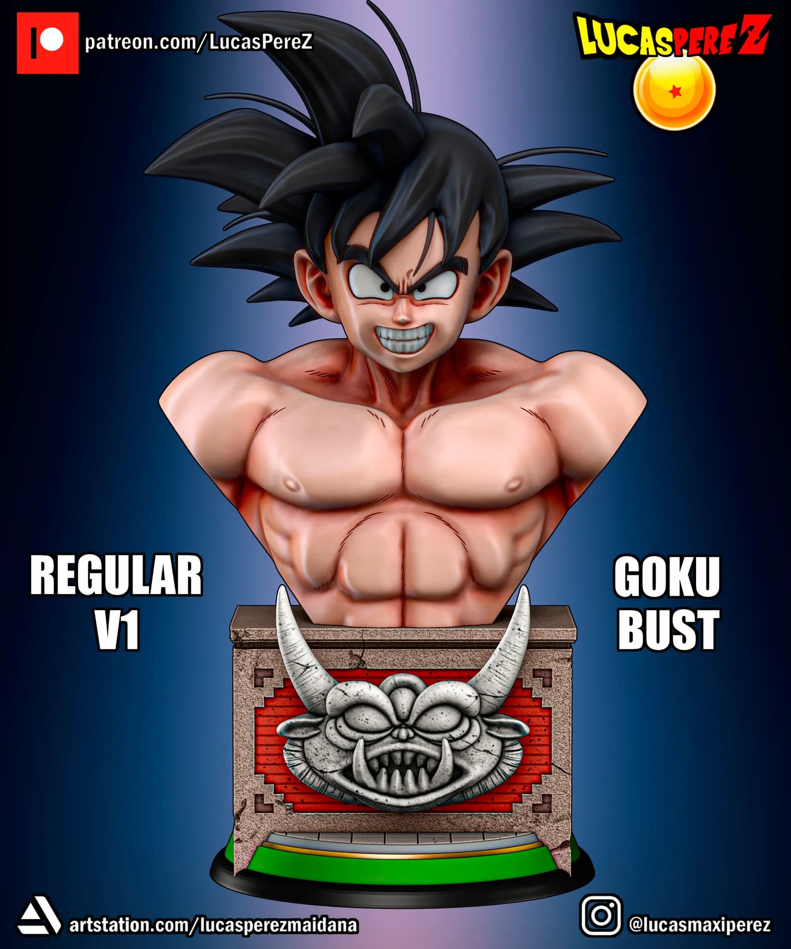 STL - Figura de Goku niño render 3