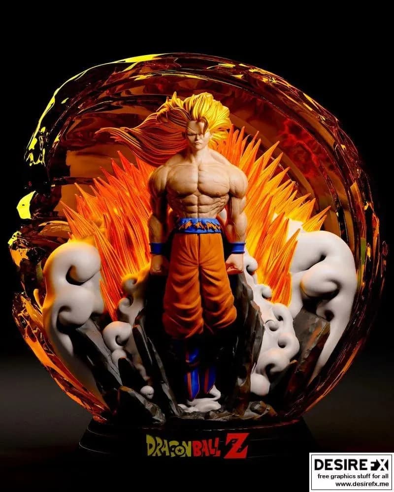 STL - Figura de Goku Super Saiyajin 3 2
