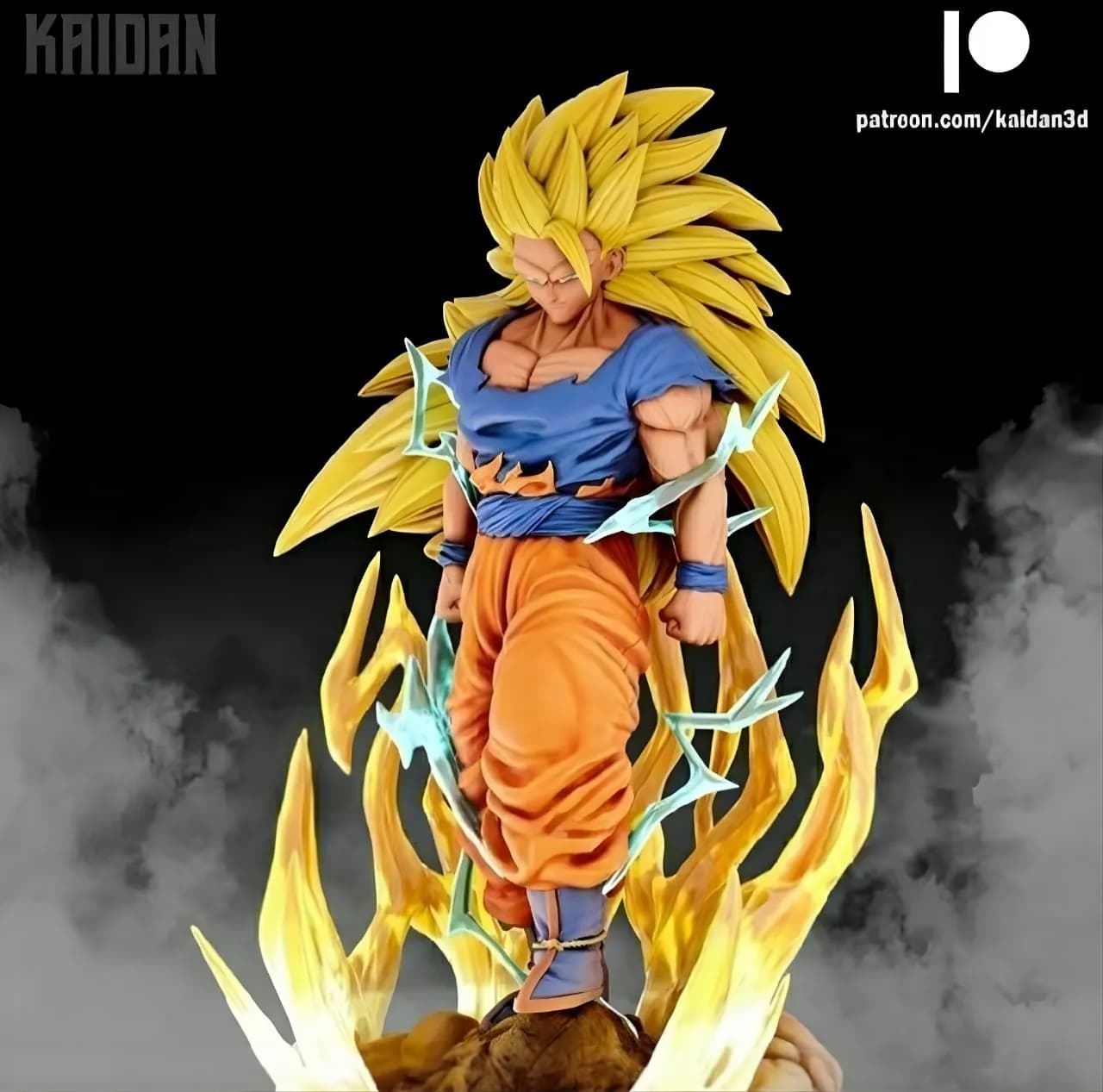 STL - Figura de Goku Super Saiyajin 3 3 render 2