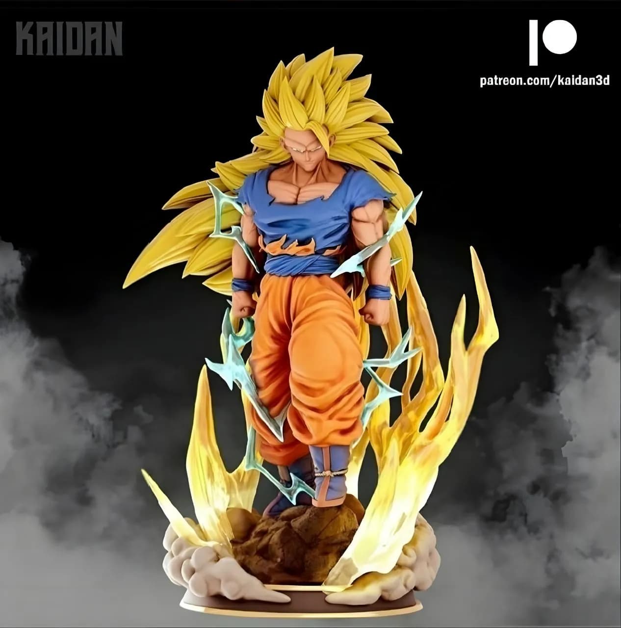 STL - Figura de Goku Super Saiyajin 3 3 render 3