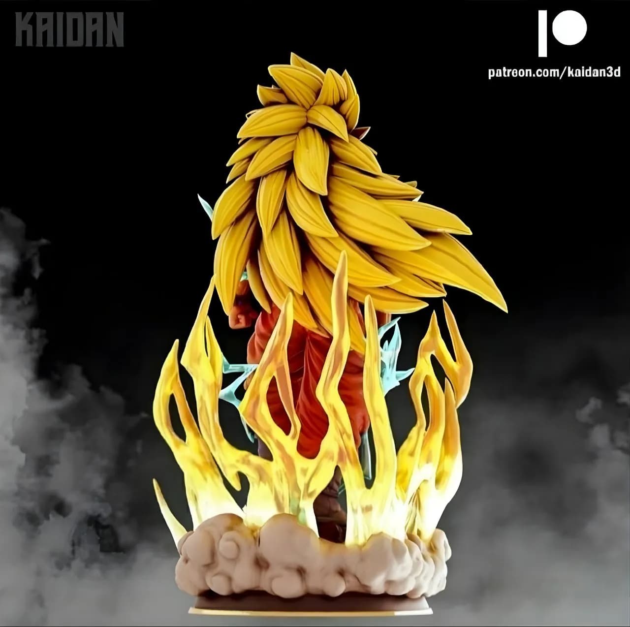 STL - Figura de Goku Super Saiyajin 3 3 render 4