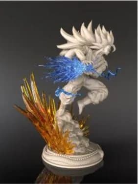STL - Figura de Goku Super Saiyan 3 2 render 2