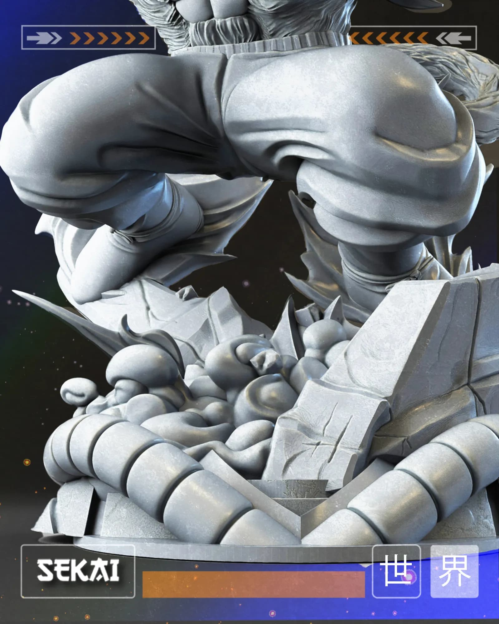 STL - Figura de Goku Super Saiyan 4 2 render 3