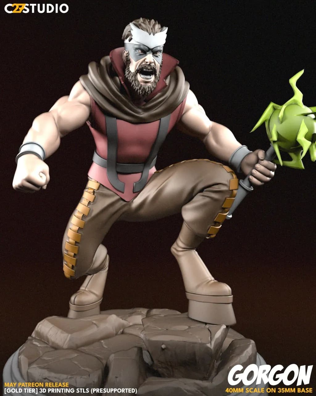 STL - Figura de Gorgon con Mazo