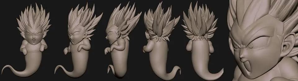 STL - Figura de Gotenks en modo Boo render 5