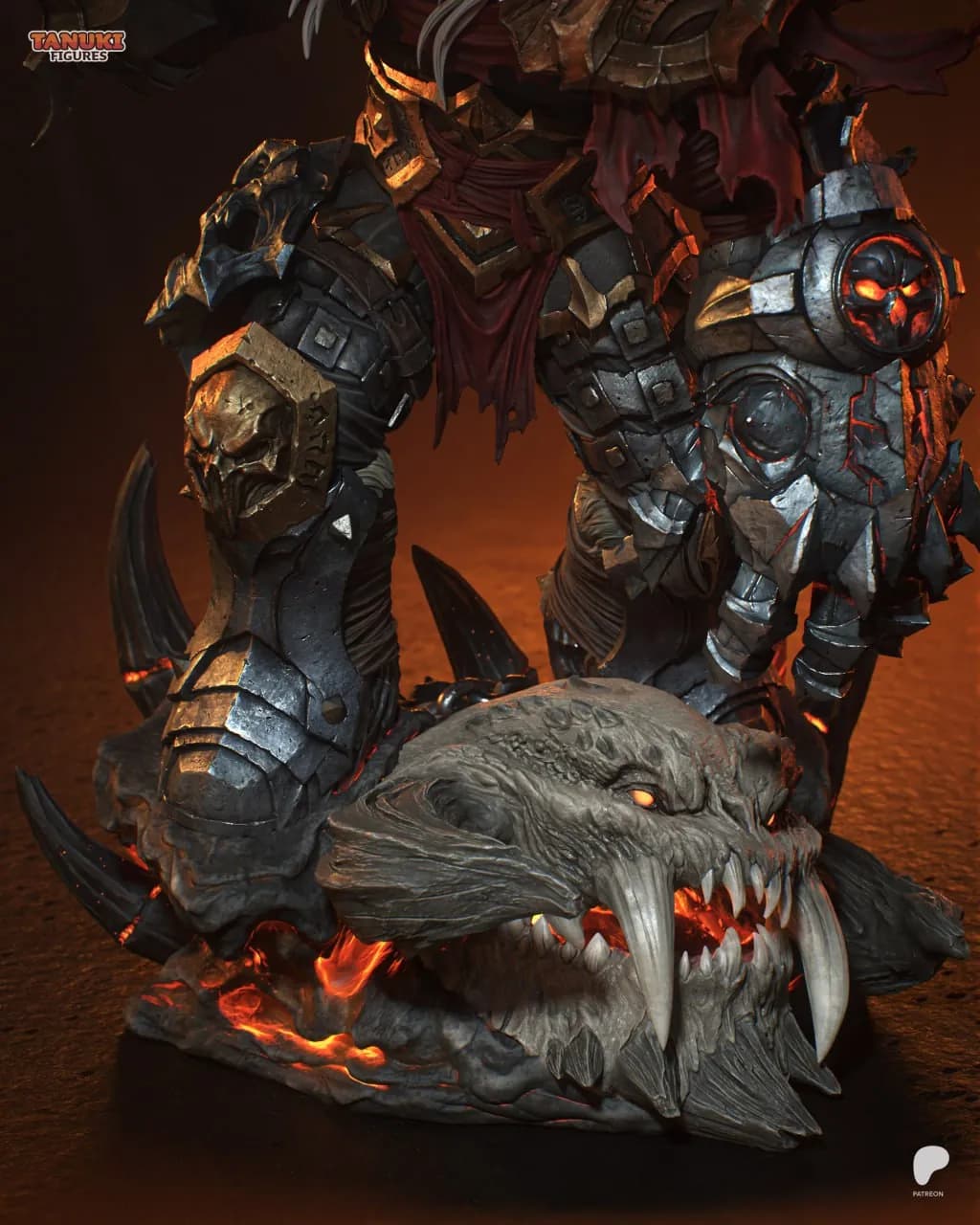 STL - Figura de Guerra Fantasía Oscura render 4