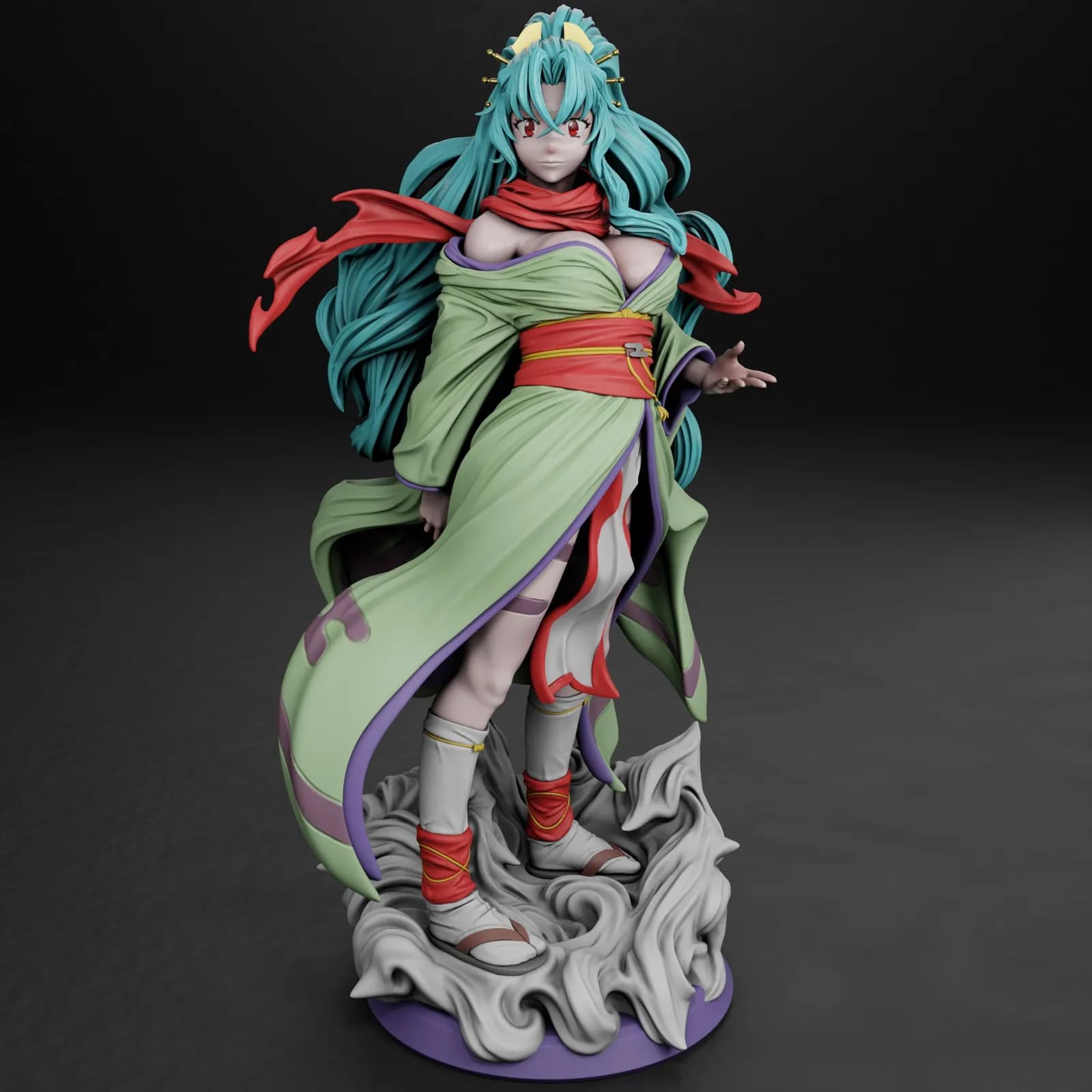 STL - Figura de guerrera anime 2