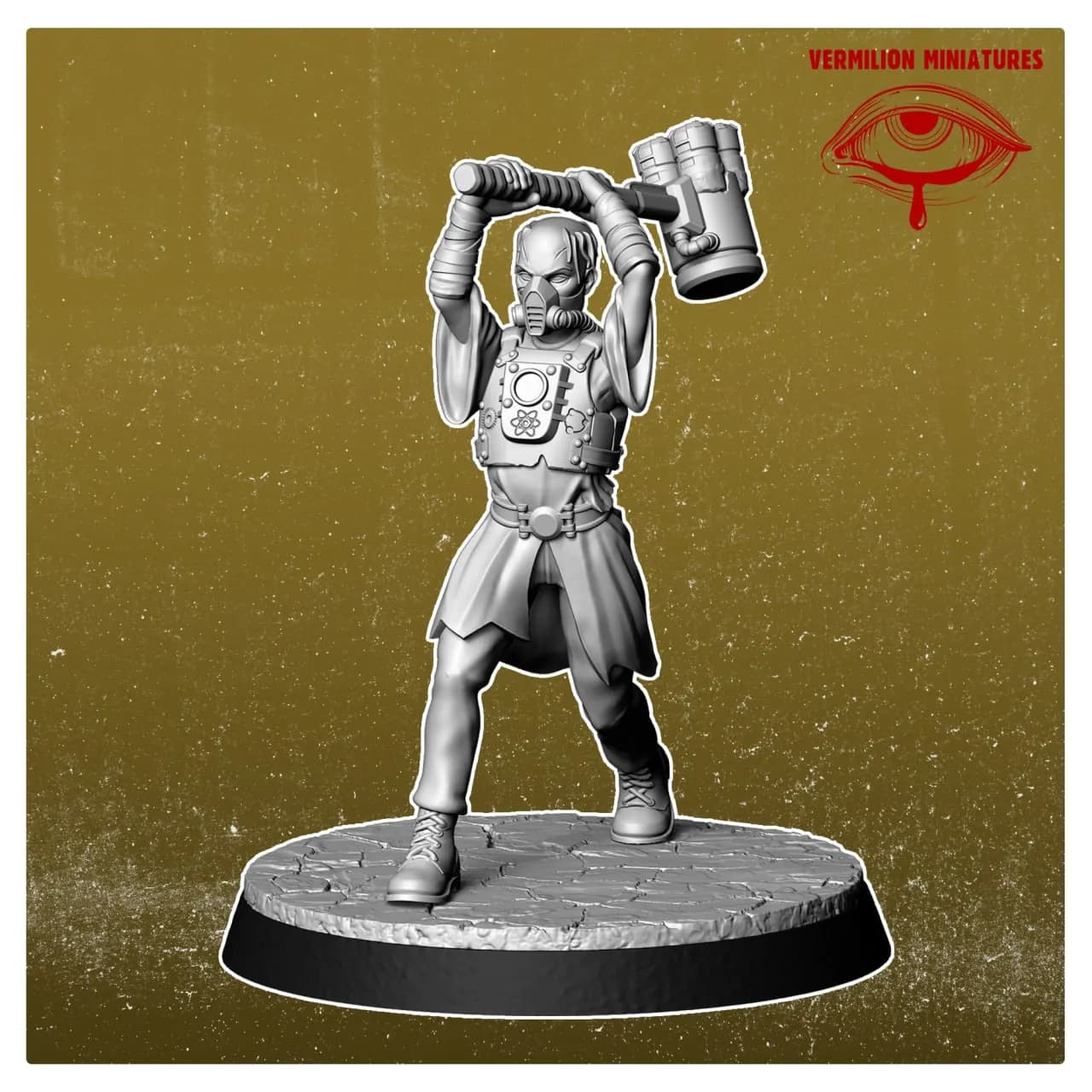 STL - Figura de guerrero con martillo 2