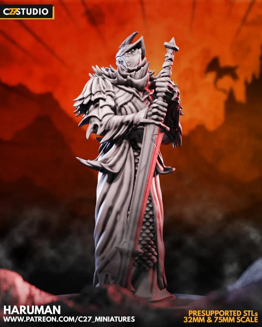 STL - Figura de guerrero Haruman