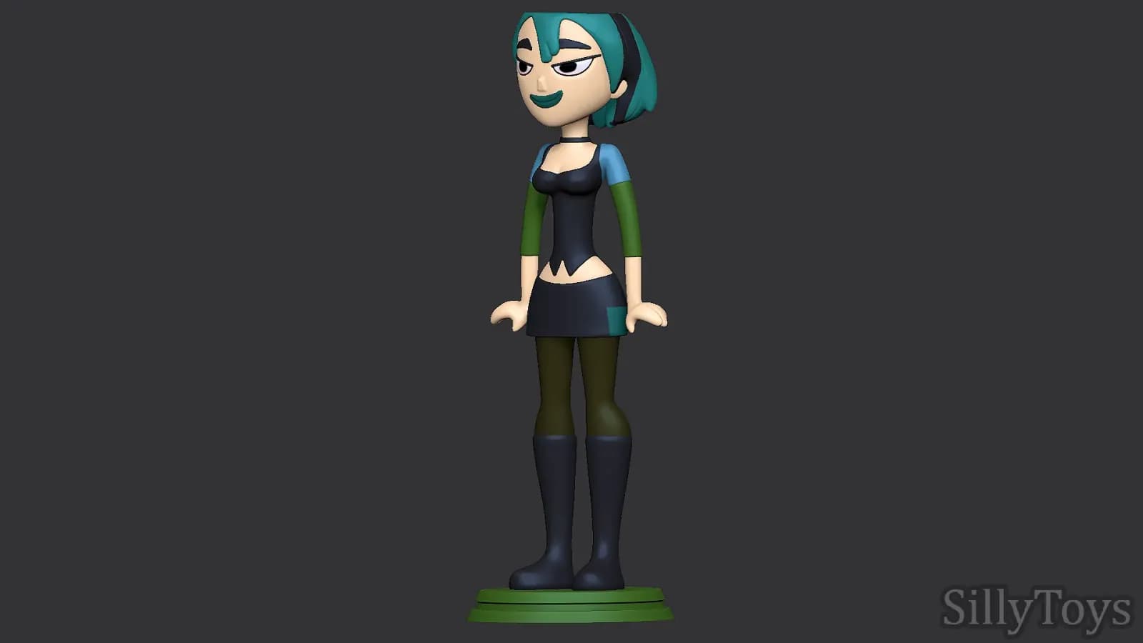 STL - Figura de Gwen de Total Drama render 3