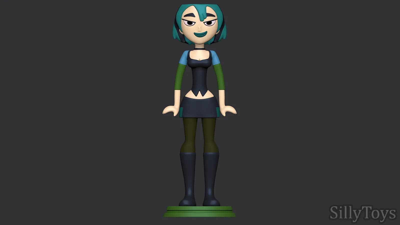 STL - Figura de Gwen de Total Drama render 4